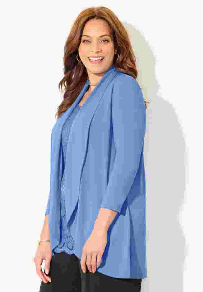 Lace Embellished Duet Top image number 2