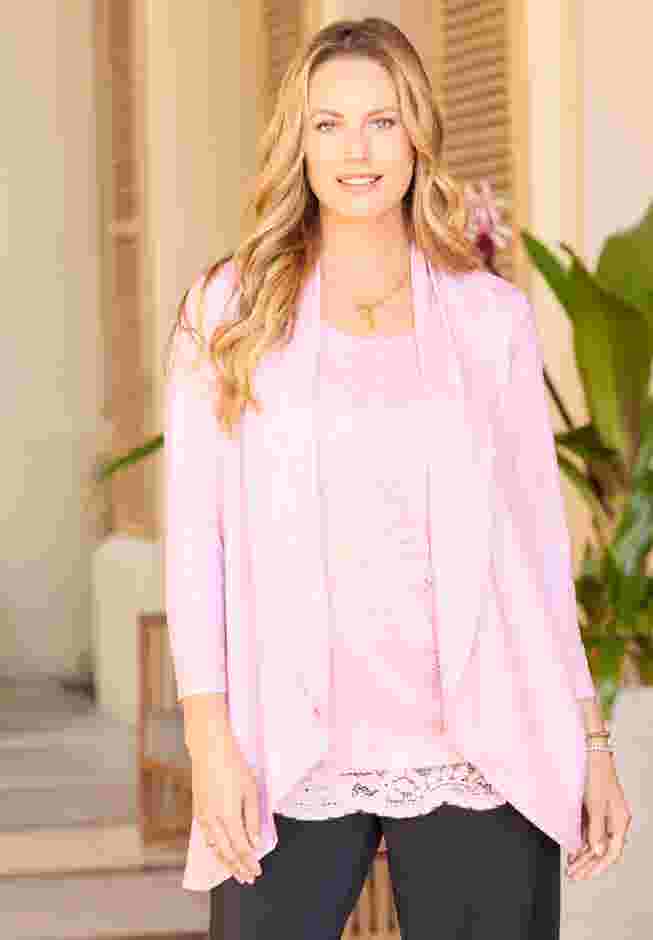 Lace Embellished Duet Top image number 0