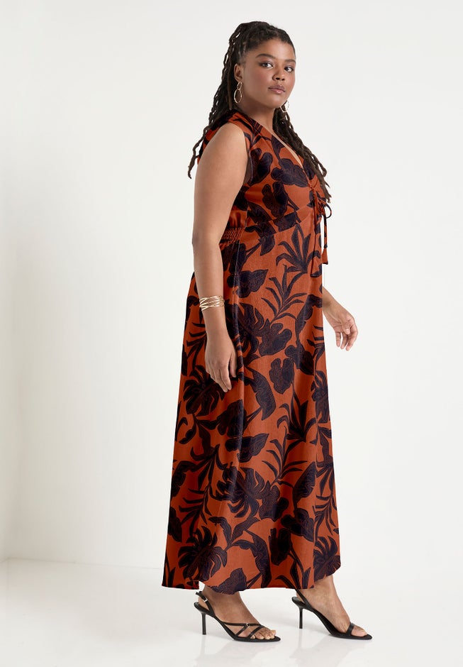 Empire Waist Midi Dress image number null