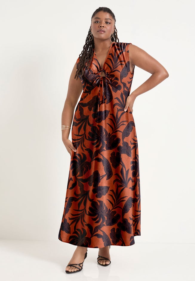 Empire Waist Midi Dress image number null