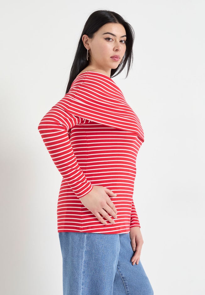 Long-Sleeve Off-The-Shoulder Top image number 2