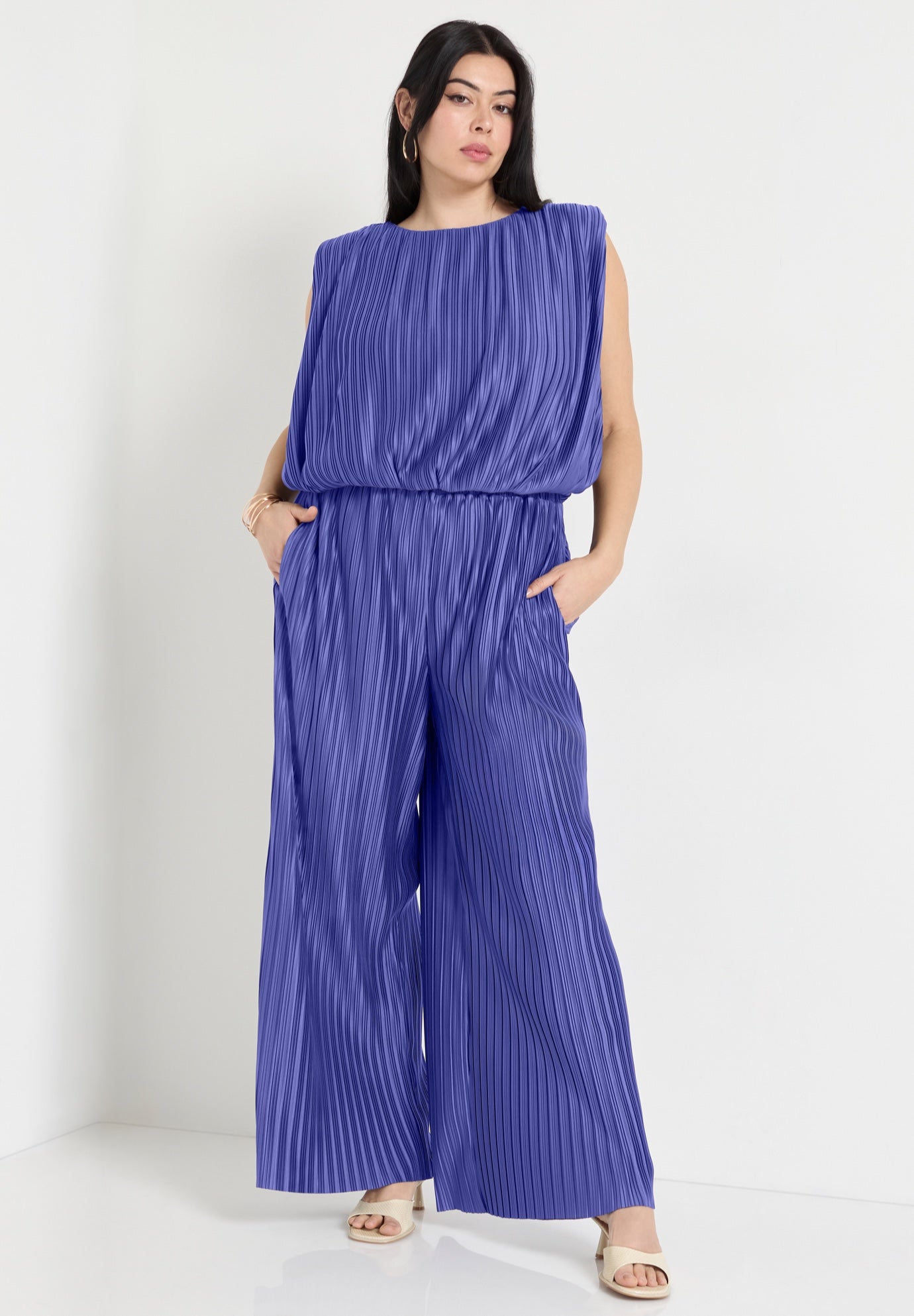 Plisse Dolman-Sleeve Cropped Top image number 0