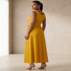 Stretch Cotton Side Tie Maxi Dress image number 1