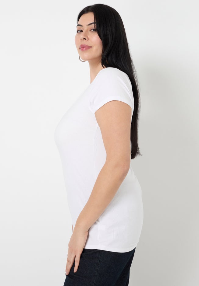 Ribbed Henley Top image number 2