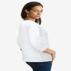 Dot Trim Sweetheart Neck Tee image number null