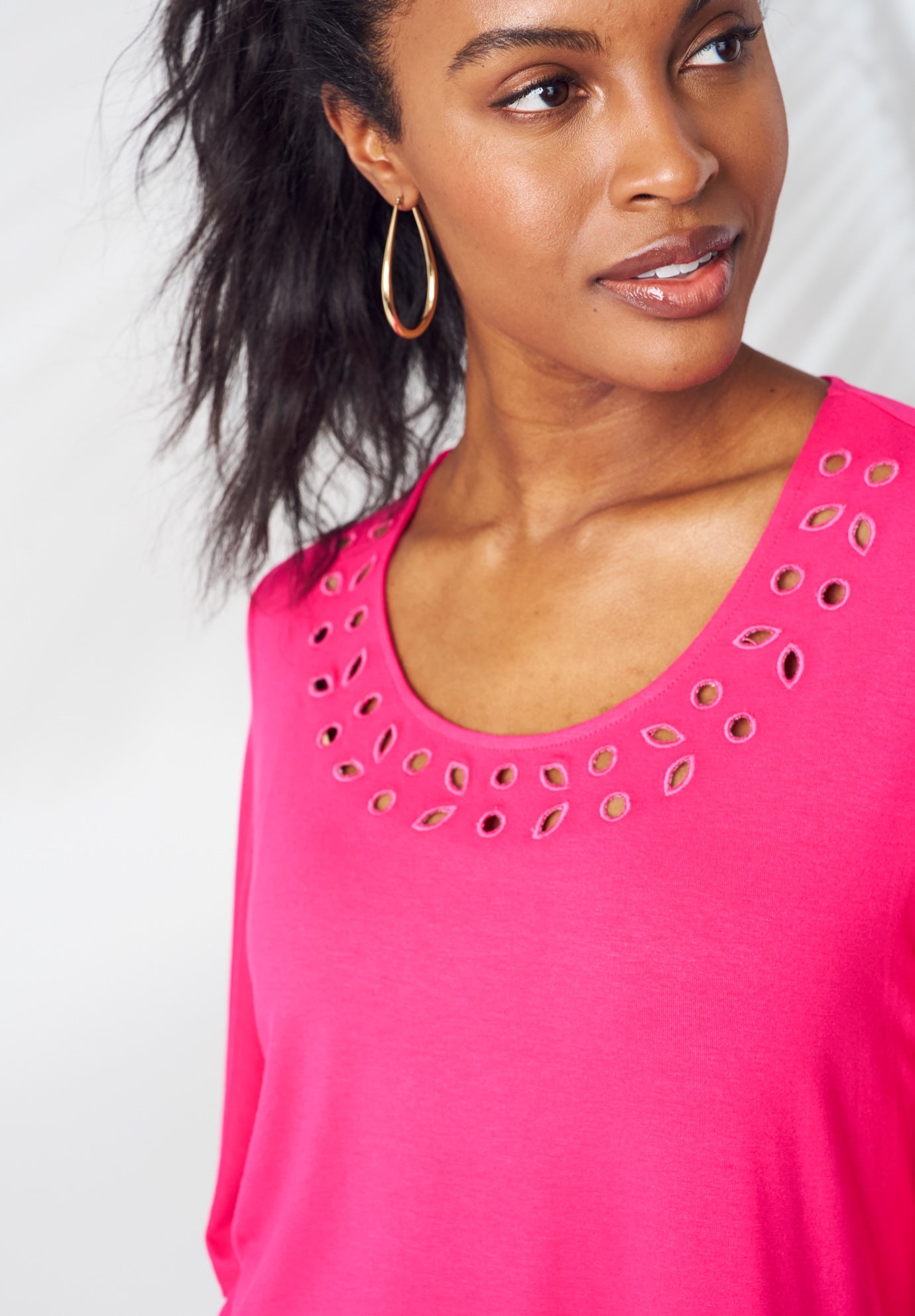 Cutout Flutter Sleeve Tunic image number 3