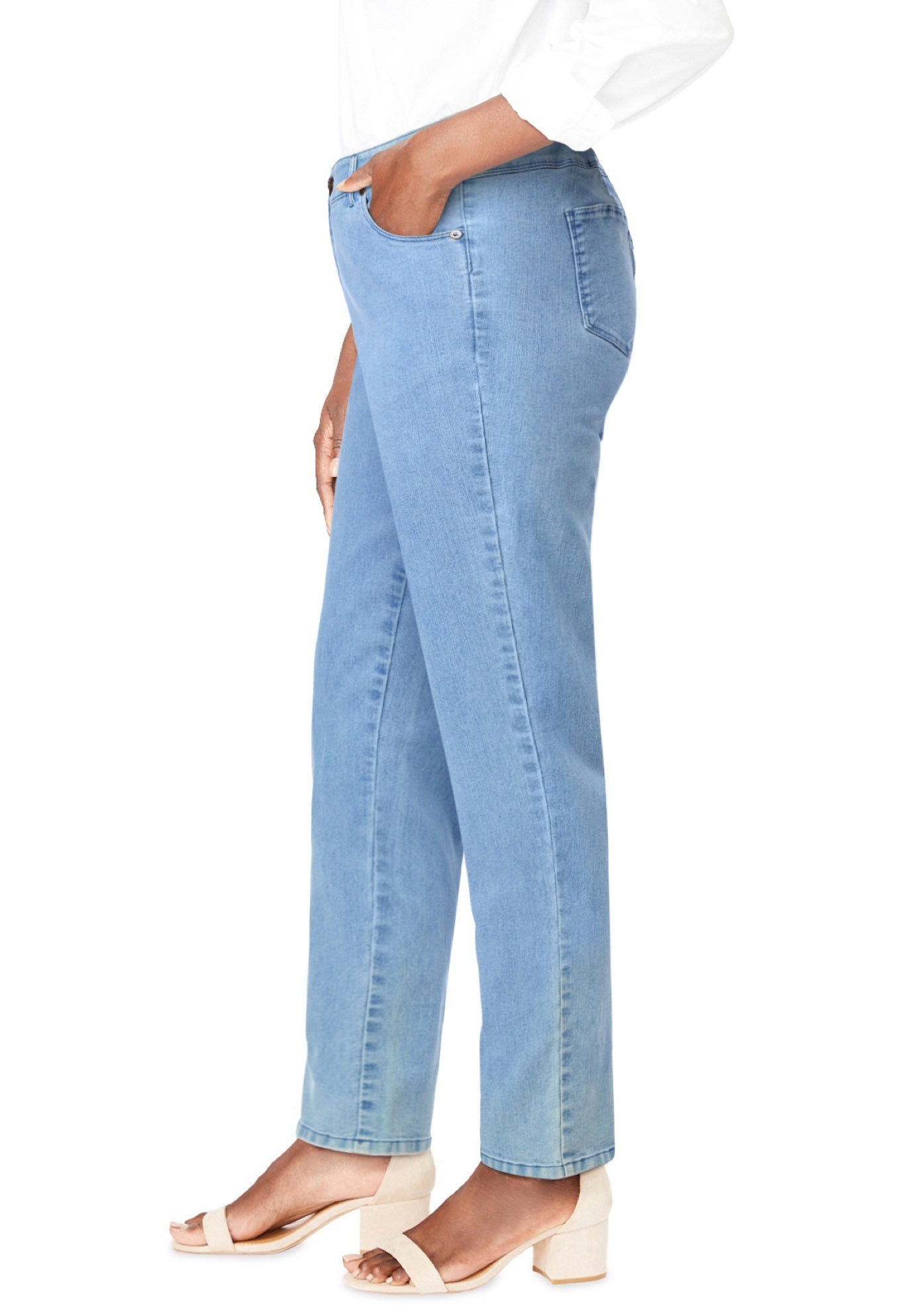 True Fit Stretch Denim Straight Leg Jean image number 1