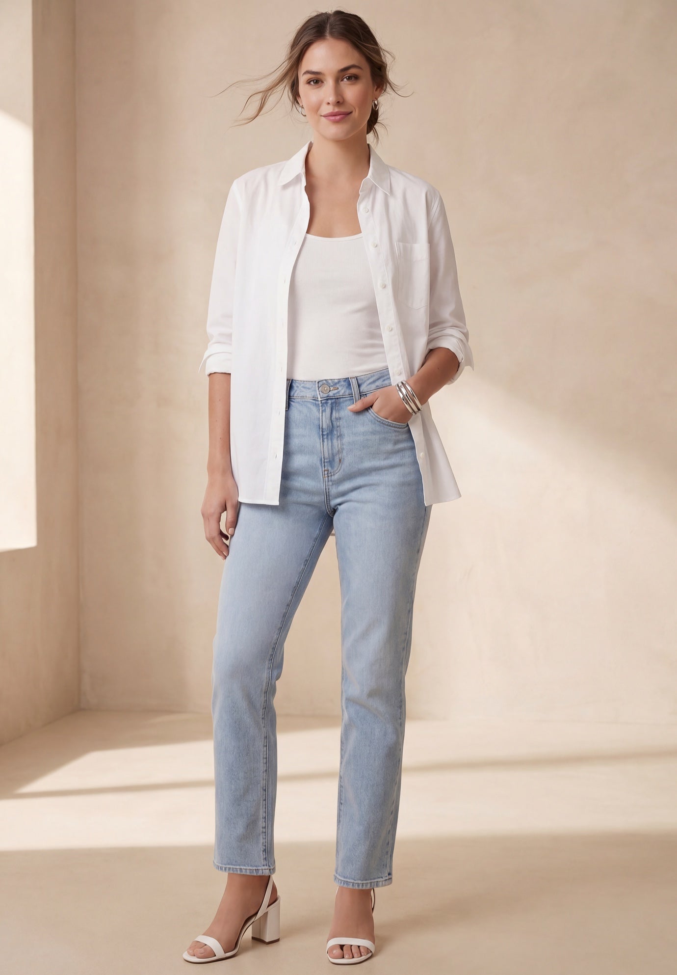 True Fit Stretch Denim Straight Leg Jean image number 0