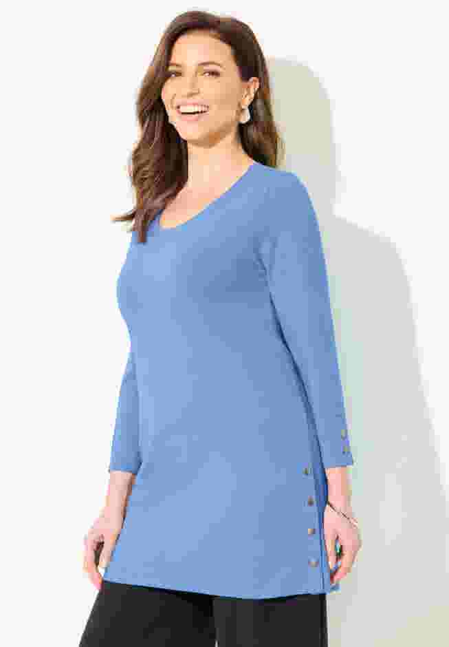 Suprema® Studio Snap Accent Tunic image number 2