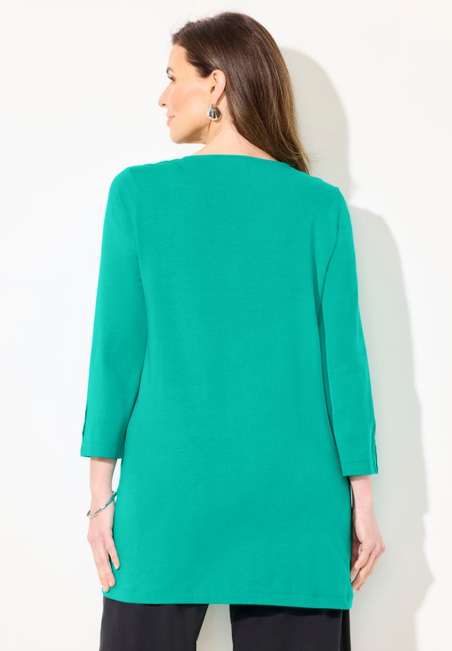 Suprema® Studio Snap Accent Tunic image number 1