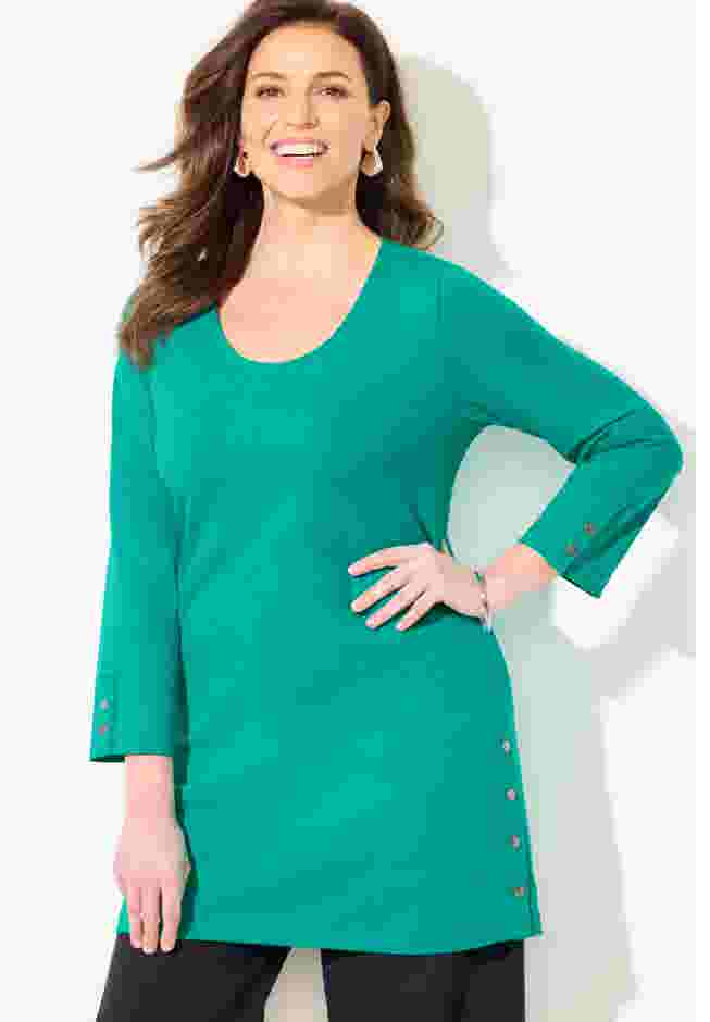 Suprema® Studio Snap Accent Tunic image number 3
