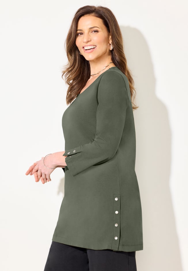 Suprema&reg; Studio Snap Accent Tunic image number 2