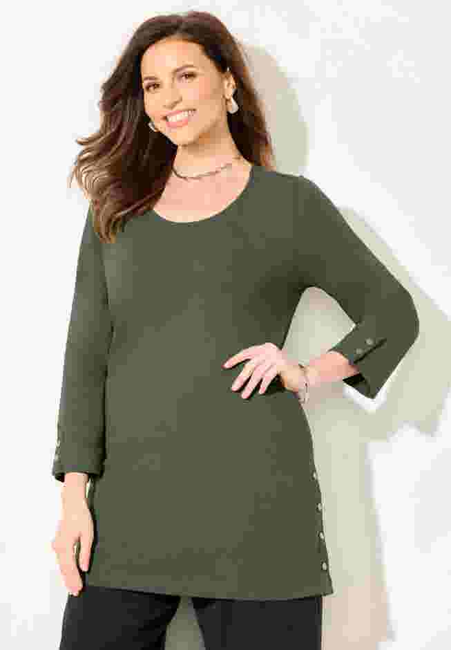 Suprema® Studio Snap Accent Tunic image number 0