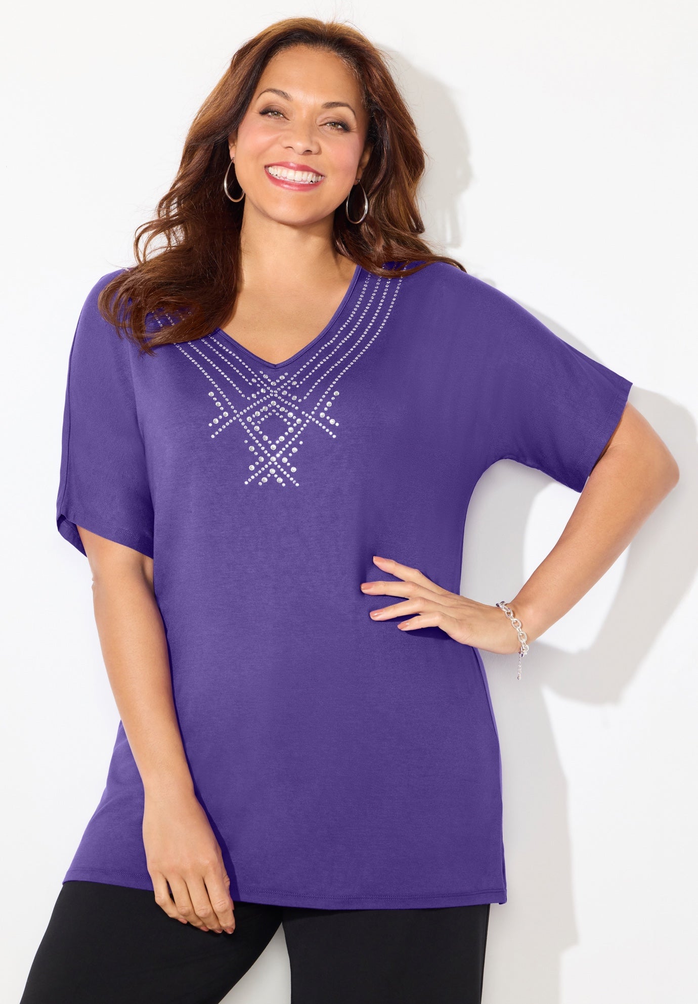 Embellished Dolman Tunic image number 1