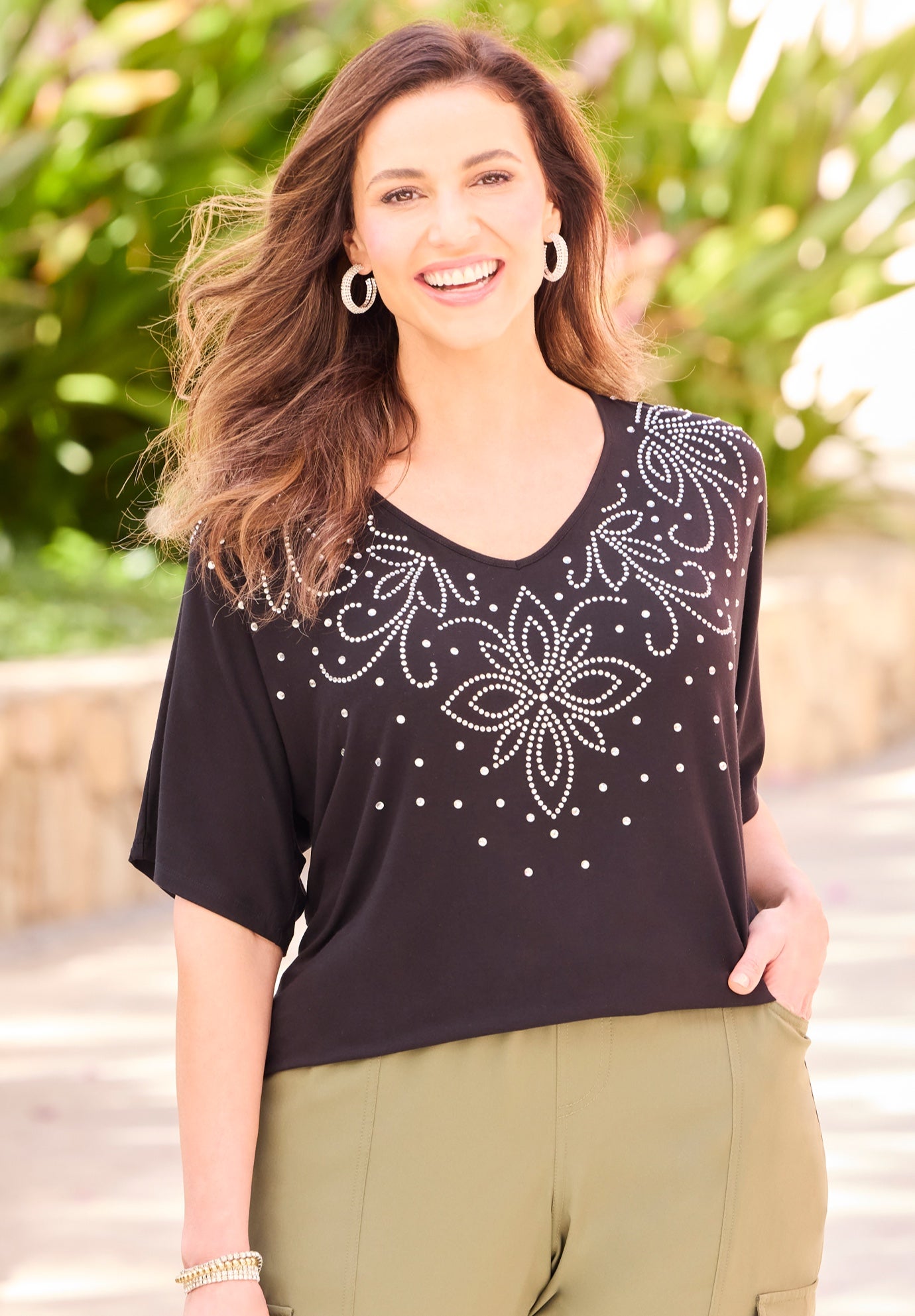 Embellished Dolman Tunic image number 0