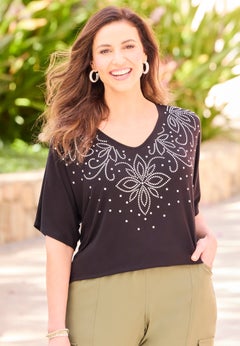 Embellished Dolman Tunic