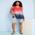 Plus Size Frayed Hem Bermuda Jean Shorts image number null