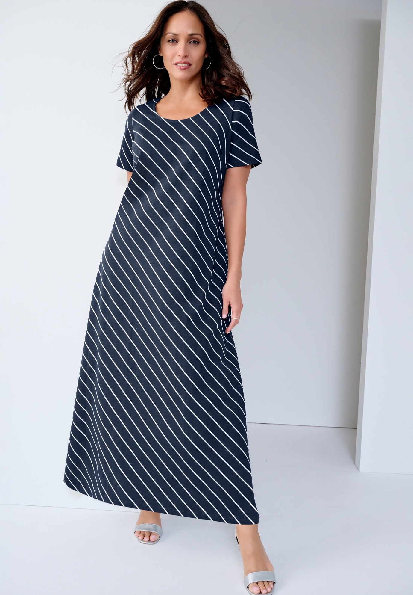 Stretch Cotton T-Shirt Maxi Dress image number 0
