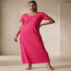 Stretch Cotton T-Shirt Maxi Dress image number null