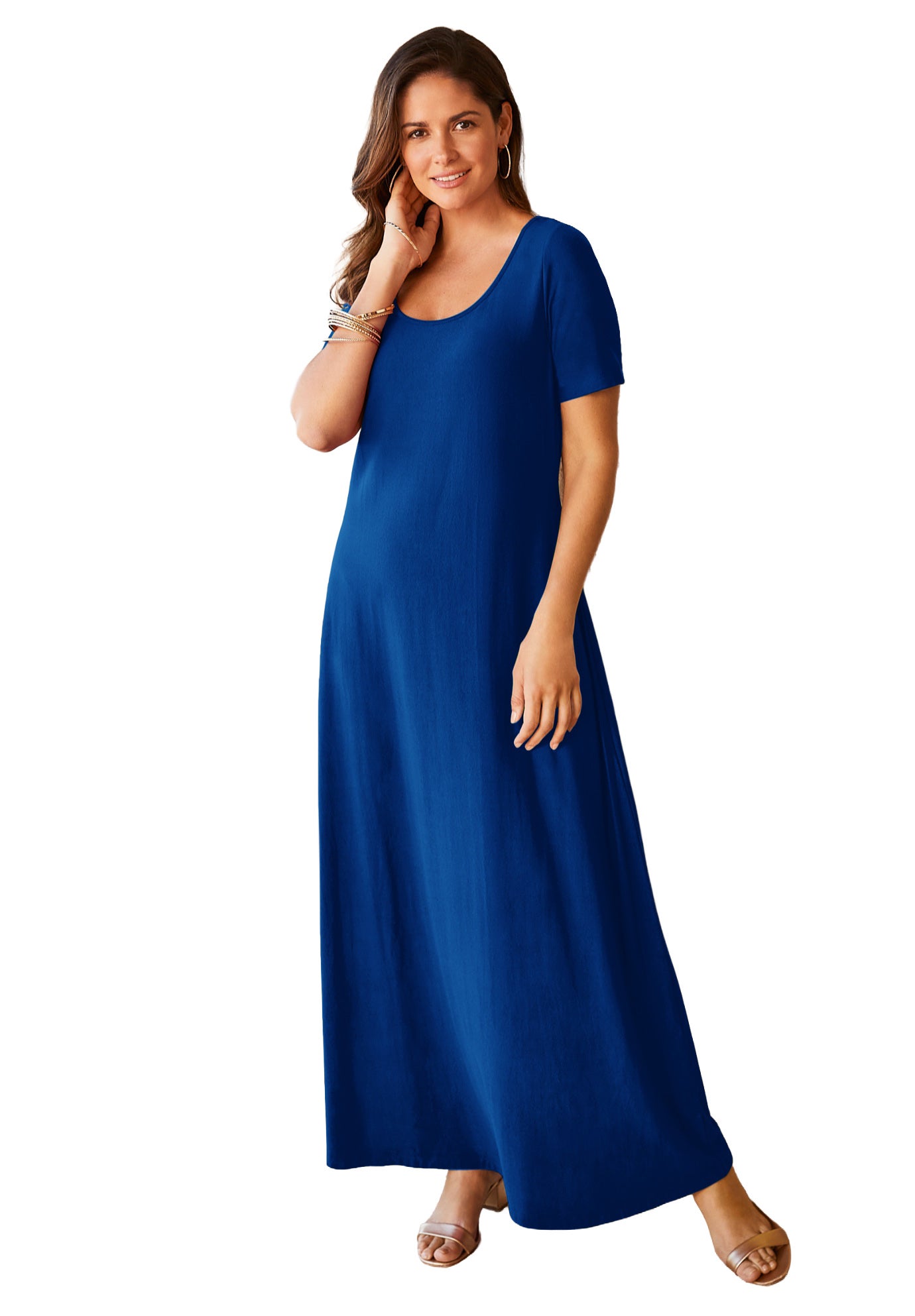 Stretch Cotton T-Shirt Maxi Dress image number 0