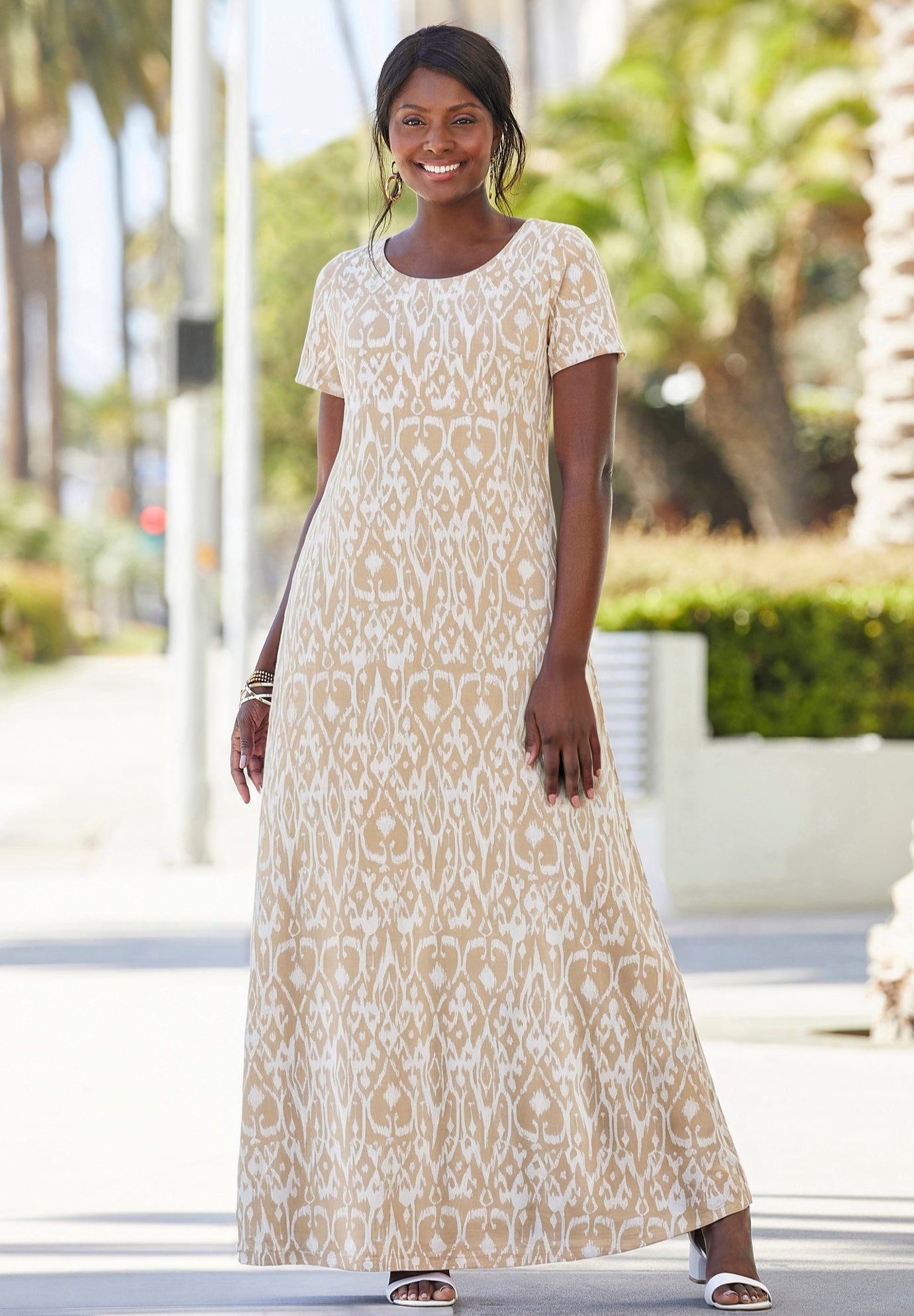 Stretch Cotton T-Shirt Maxi Dress image number 0