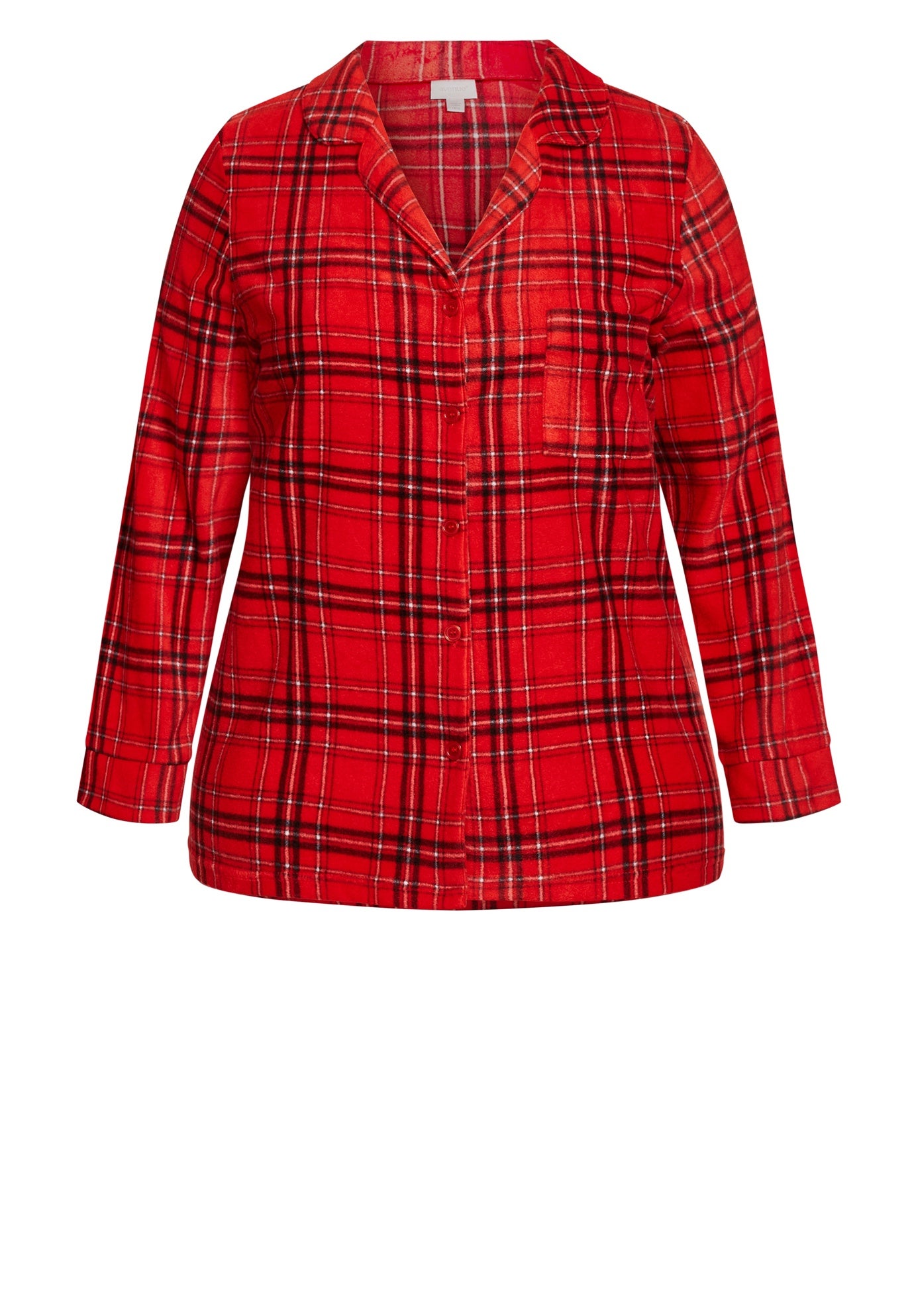 Fleece Check Sleep Top image number 2