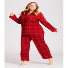 Fleece Check Sleep Top image number null