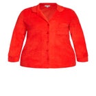 Plain Button Fleece Sleep Top image number null