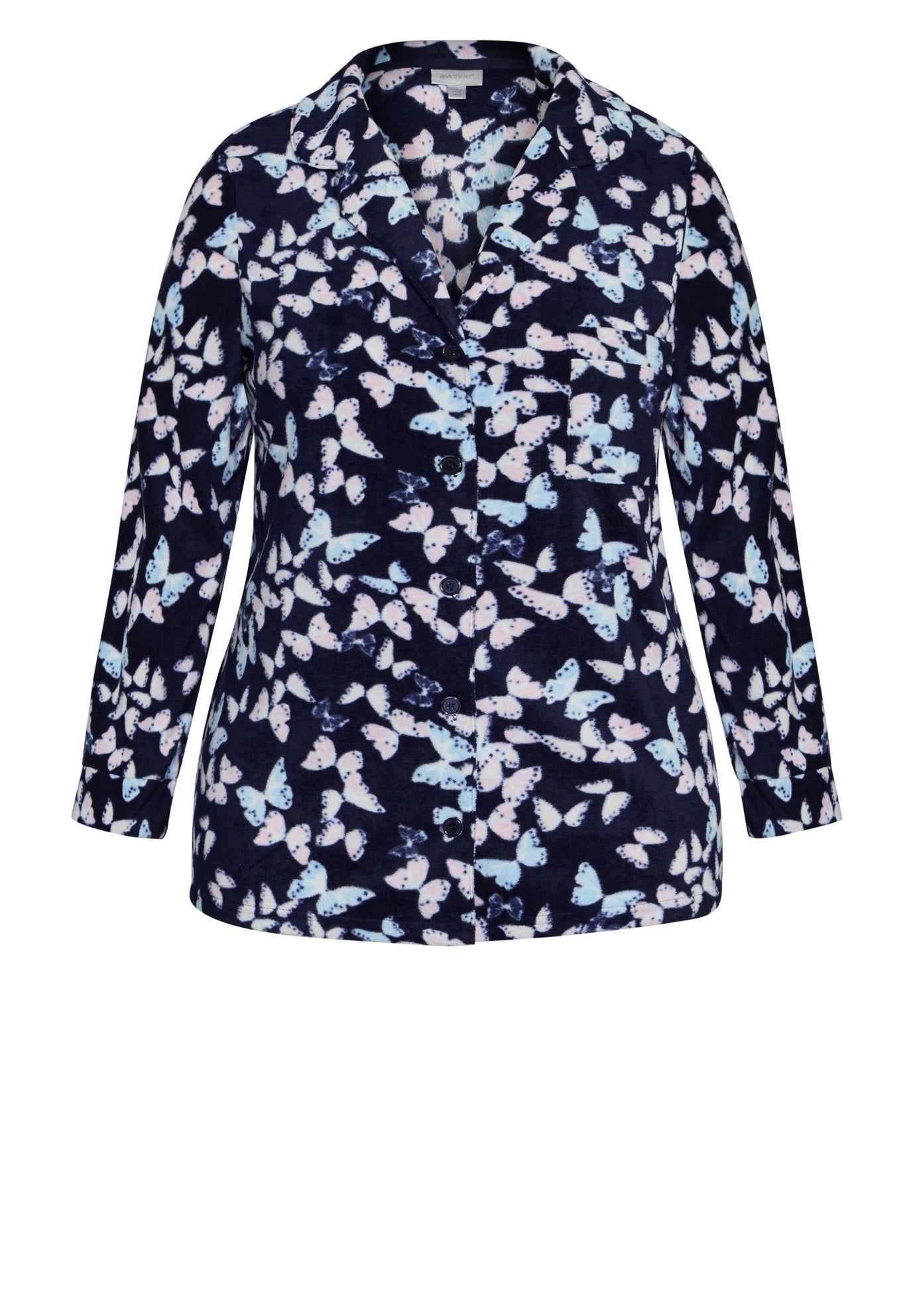 Button Fleece Sleep Top image number 2