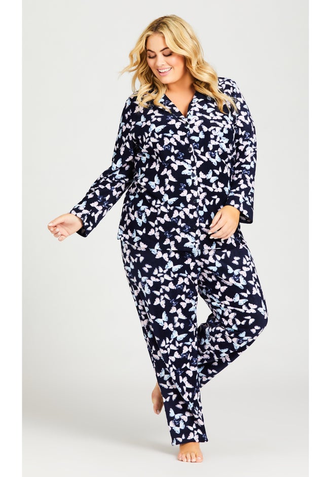 Button Fleece Sleep Top image number 0