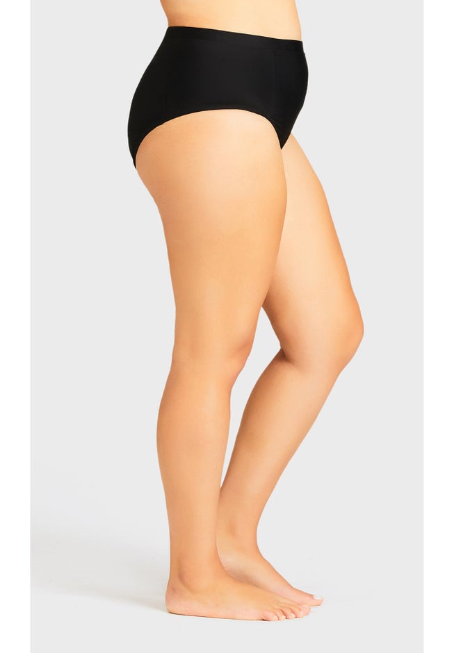 Knit High Waist Swim Brief image number 5