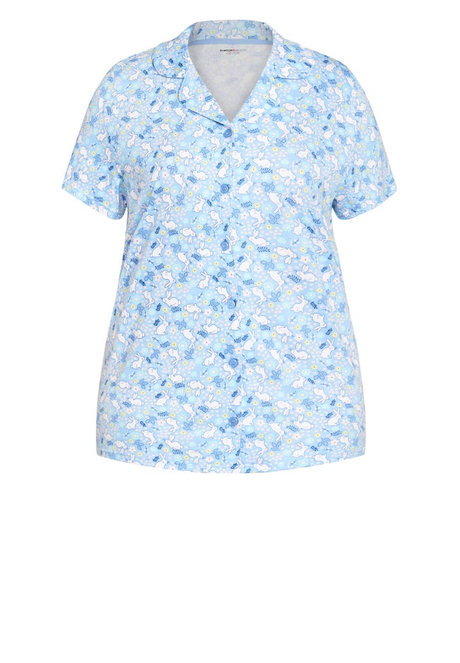 Bunny Button Up Sleep Top image number 2