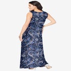 Plus Size Sleeveless Crew Neck Maxi Dress image number null