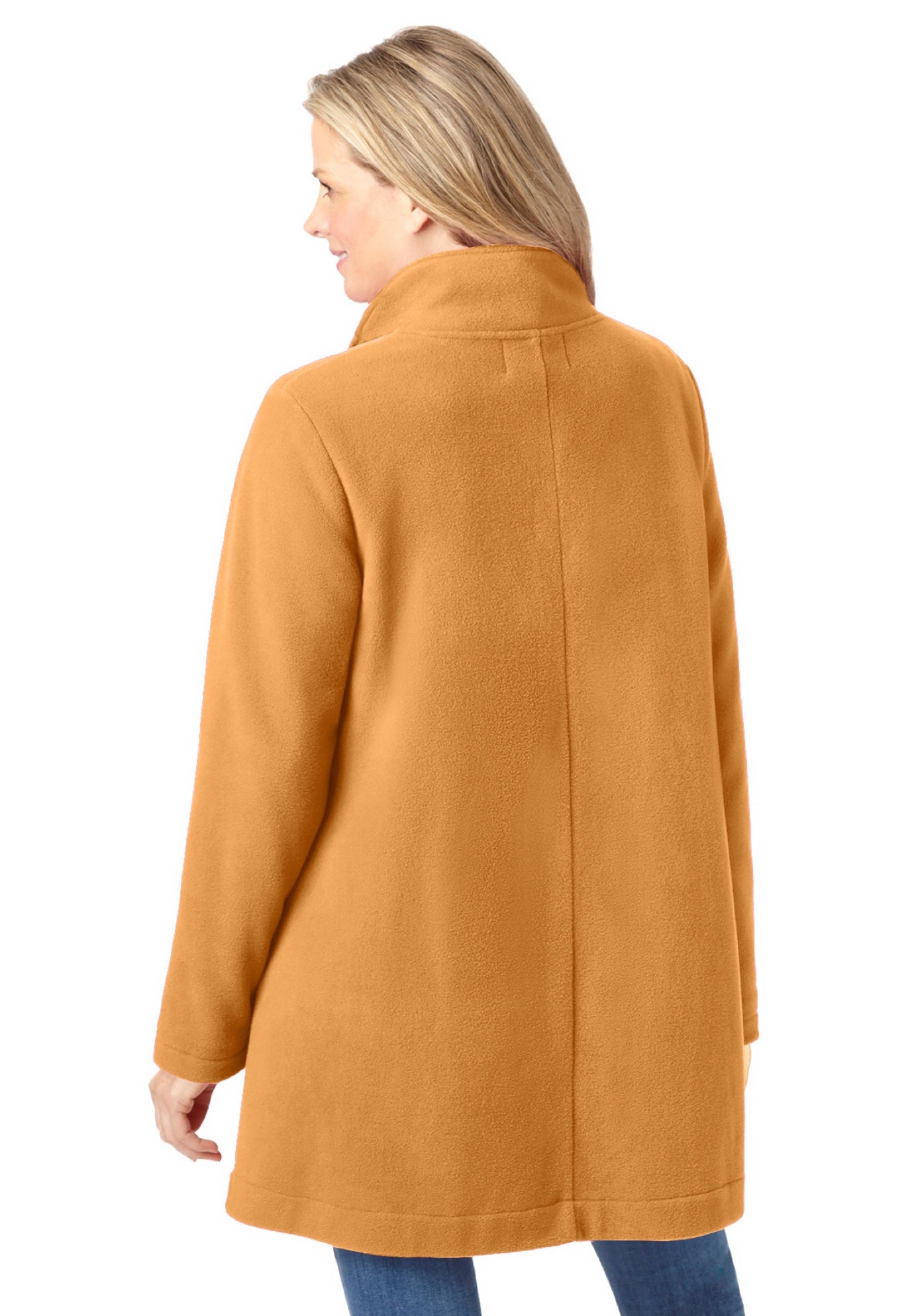 Fleece Swing Funnel-Neck Coat image number 1