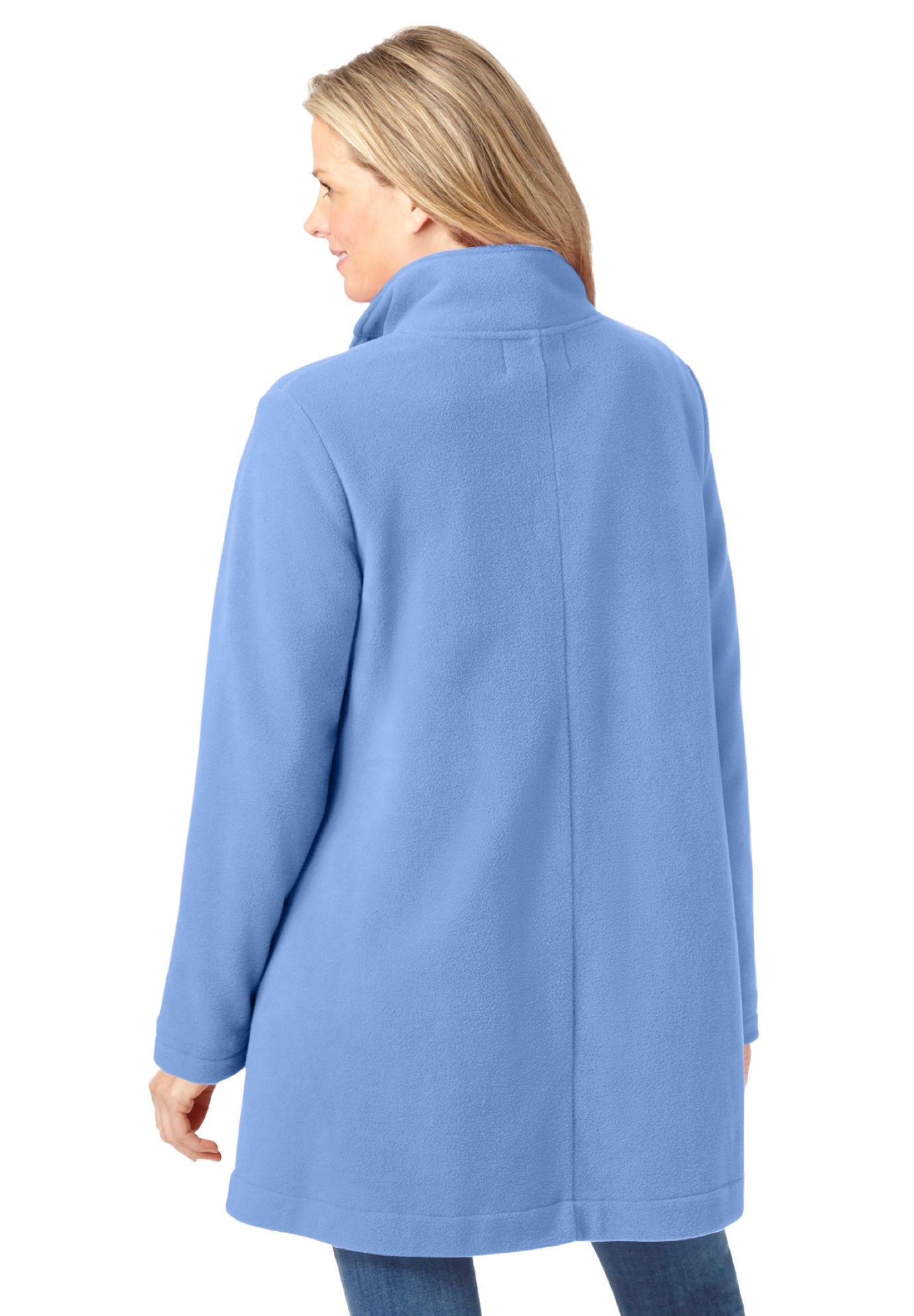 Fleece Swing Funnel-Neck Coat image number 1