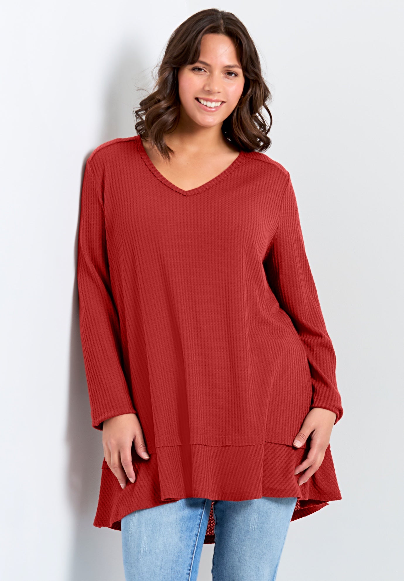 Waffle Ruffle Tunic image number 0