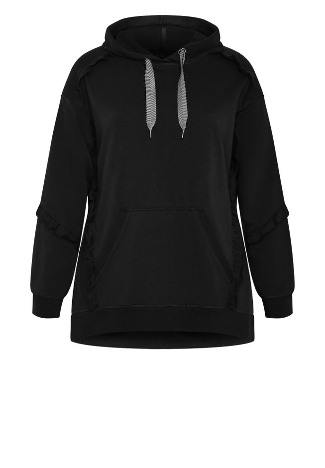 Frill Plain Hoodie image number 3