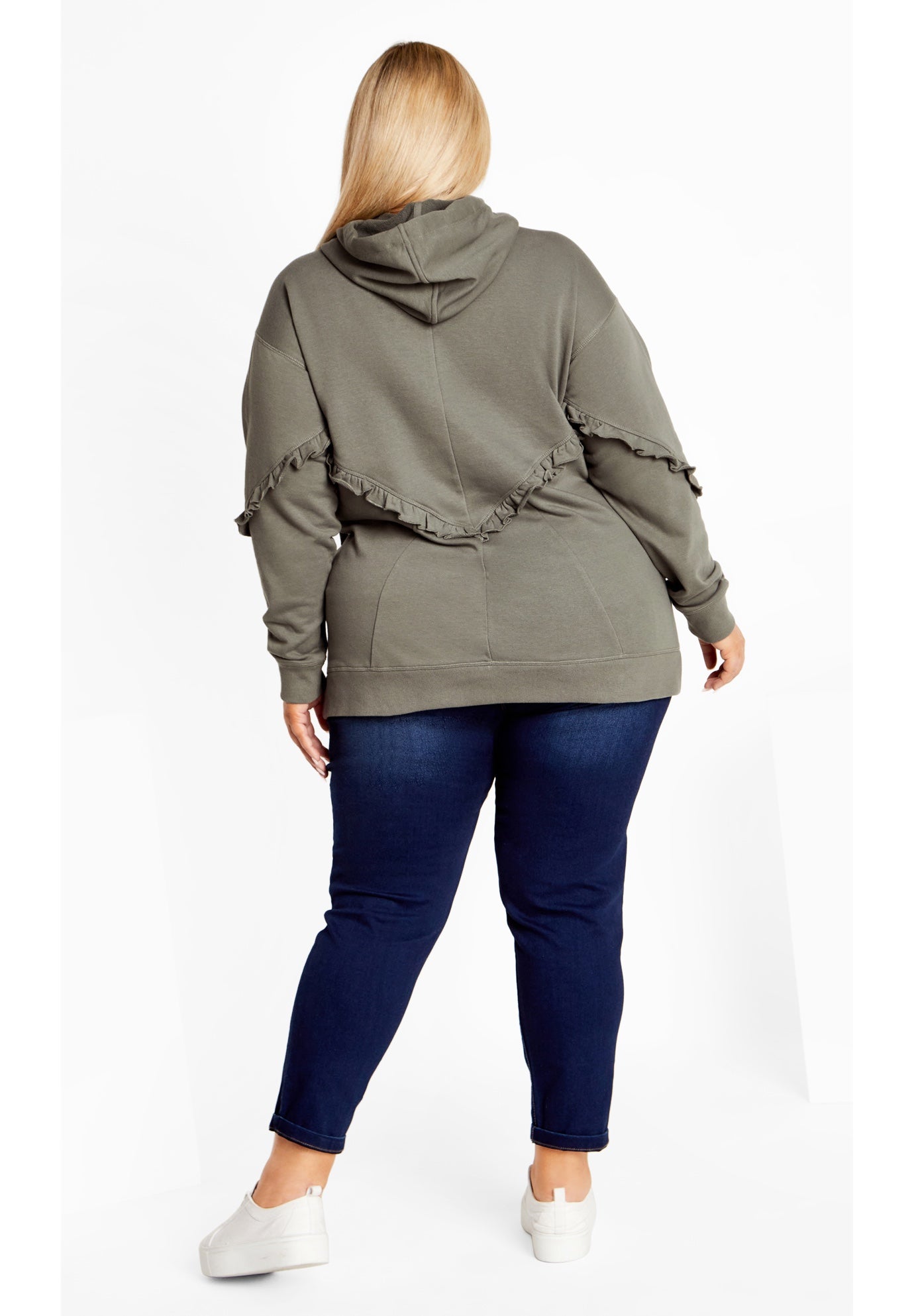 Frill Plain Hoodie image number 2