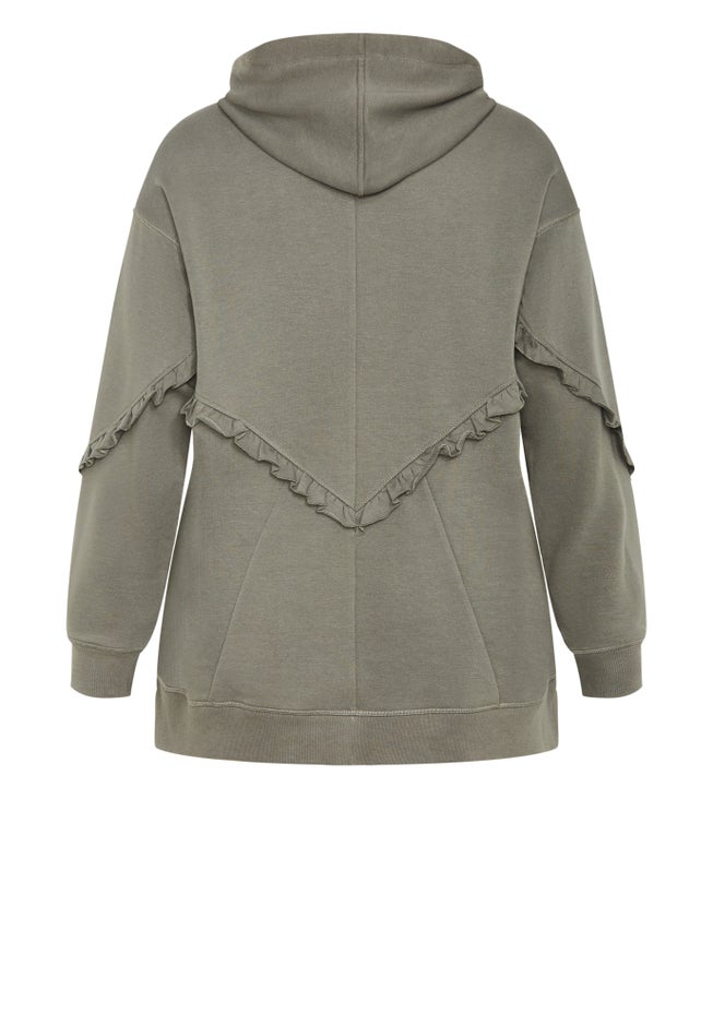 Frill Plain Hoodie image number 4