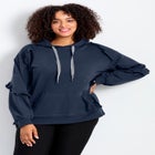 Frill Plain Hoodie image number null