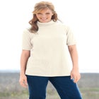 Ribbed Short Sleeve Turtleneck image number null