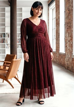 Lucia Plisse Maxi Dress