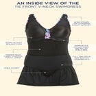 Tie Front V-Neck Swimdress image number null