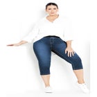 Butter Denim Pull On Crop Jean image number 3