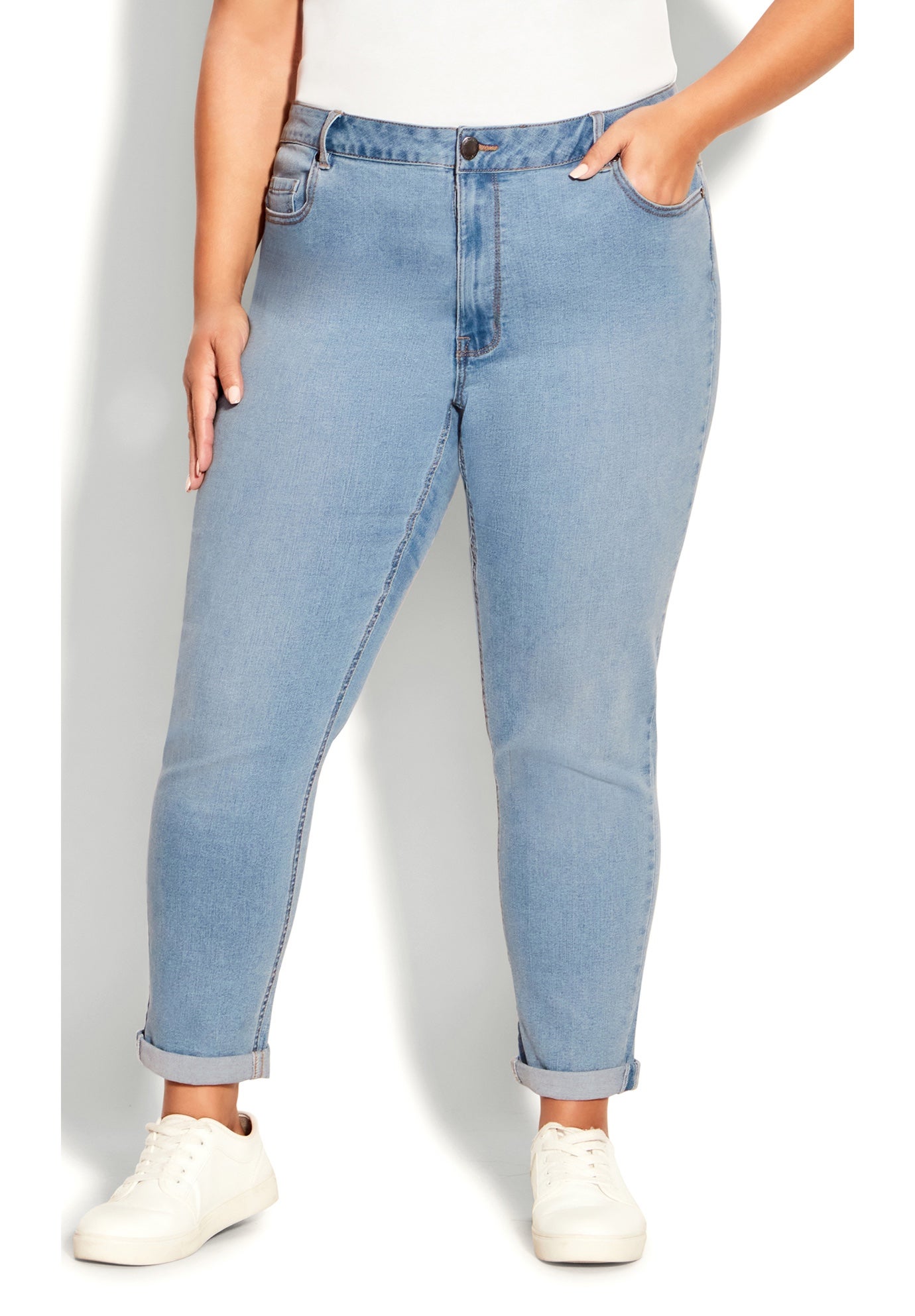 Denim Girlfriend Stretch Jean image number 3