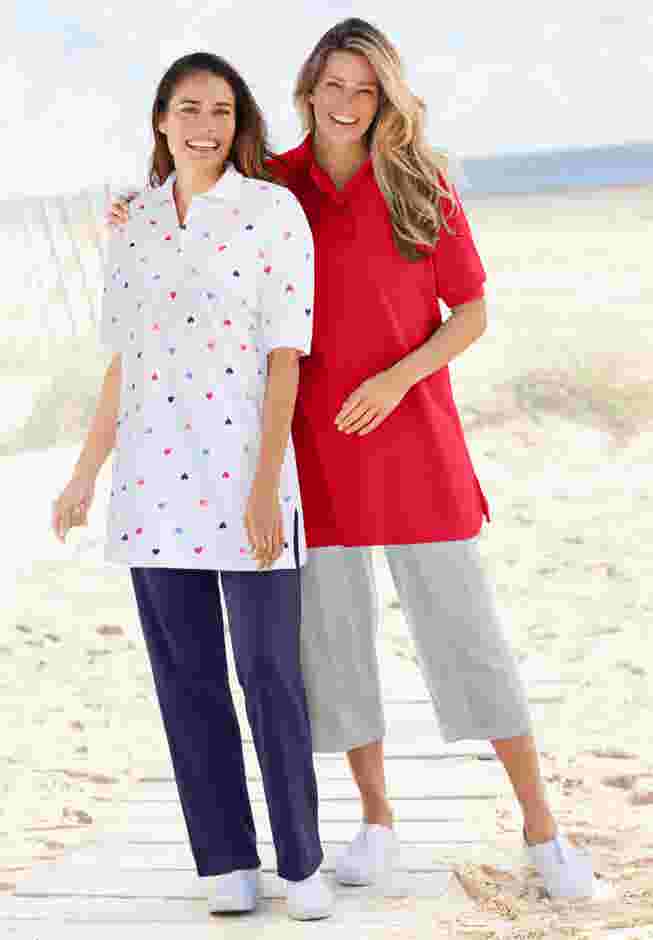 Womens Plus-Size Sport Knit Straight-Leg Pull-On Pants image number 4