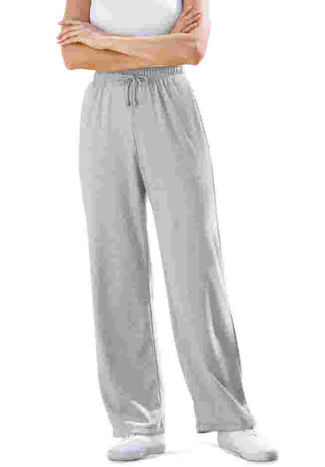 Womens Plus-Size Sport Knit Straight-Leg Pull-On Pants image number 5