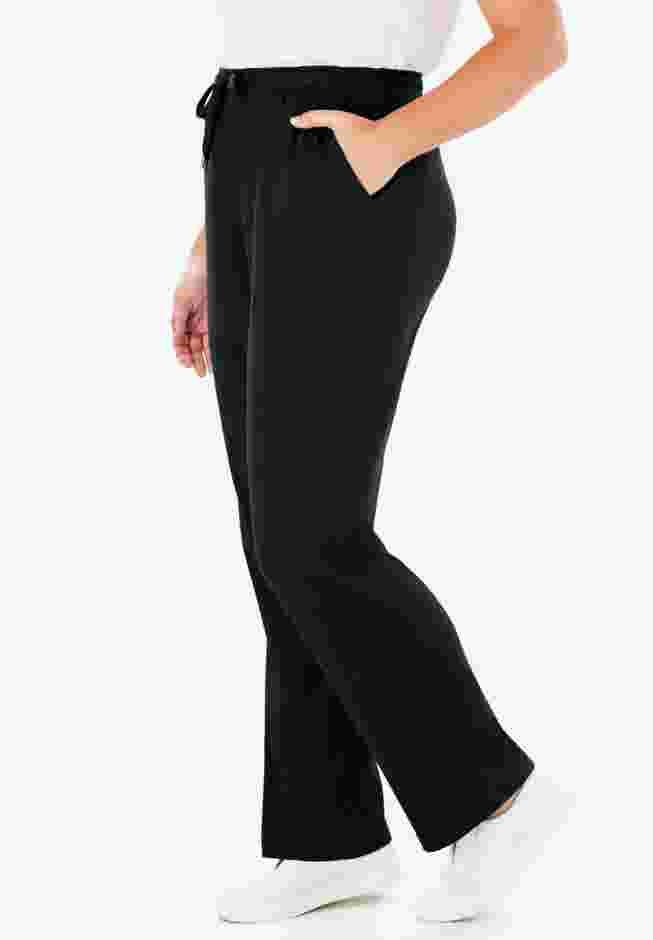 Womens Plus-Size Sport Knit Straight-Leg Pull-On Pants image number 2