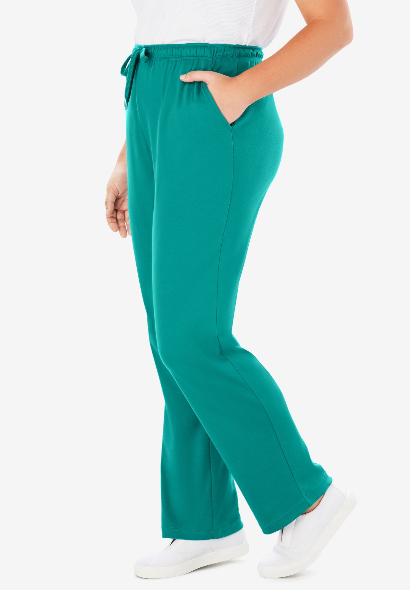 Sport Knit Straight-Leg Pull-On Pants image number 2