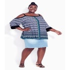 Daisy Cold Shoulder Border Top image number 0